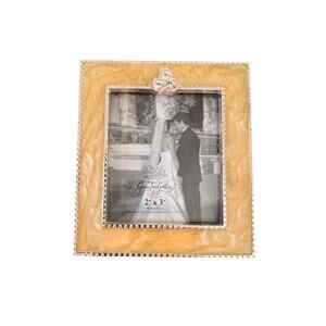 Vintage Green Tree Gallery small Enamel photo/ picture Frame 2"x 3" home decor